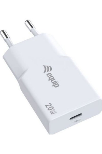 EQUIP Φορτιστής χωρίς καλώδιο GaN με θύρα USB-C 20W Λευκός (245521)