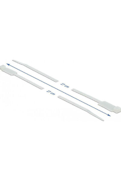 DELOCK Πλαστικά δεματικά καλωδίων 270mm x 4.8mm σε λευκό χρώμα, Ποσότητα 10 τ...