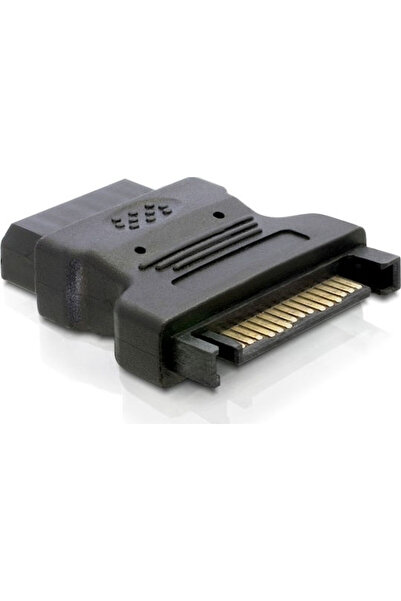 DELOCK Προσαρμογέας SATA 15-pin σε IDE 4-pin Μαύρο (82326)