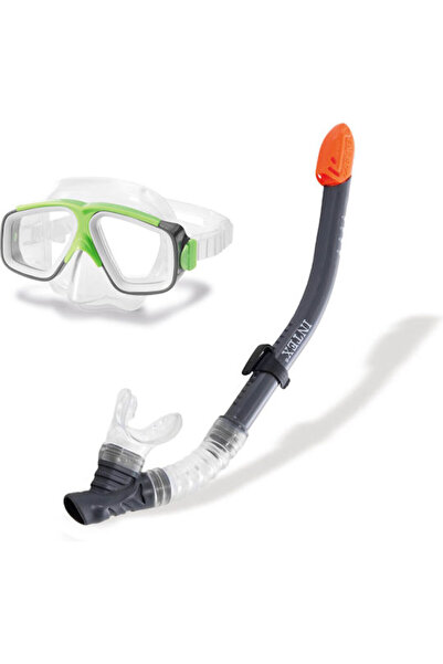 Intex Μάσκα Κατάδυσης Surf Rider με Αναπνευστήρα, Διαφανής Πράσινη