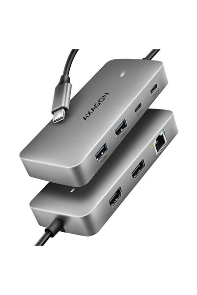 Axagon Σταθμός σύνδεσης USB-C με HDMI 4K PD Ethernet Γκρι (HMC-CUB83X2)