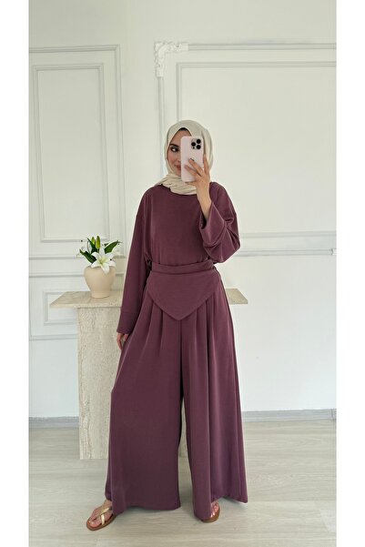 salisburys Molly Nelly Women's Wide Leg Pants with Corsage Casual Set