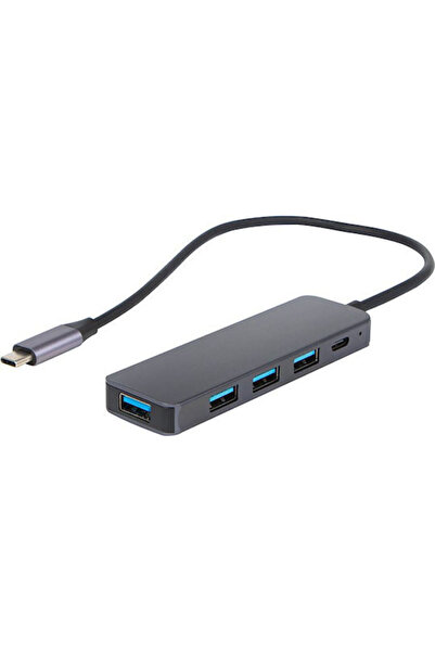 Blow Διανομέας USB 4 Θυρών USB 3.0 με σύνδεση USB-C Ασημί Κωδικός: DM-86-069