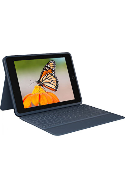 logitech Ανθεκτική Θήκη Flip με Πληκτρολόγιο Μπλε (για iPad 7ης Γενιάς, iPad ...