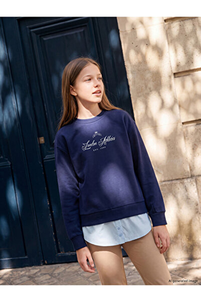 LC Waikiki سترة رياضية للفتيات مطبوعة بياقة روبا من سلسلة Shining Selections ...