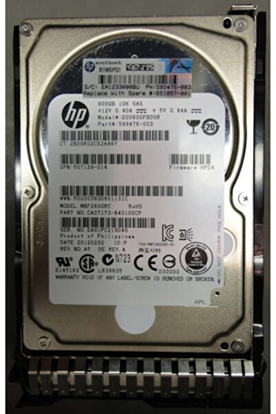 HP 600GB Σκληρός Δίσκος HDD 2.5 SAS 2.0 10000rpm για Διακομιστή W127213365