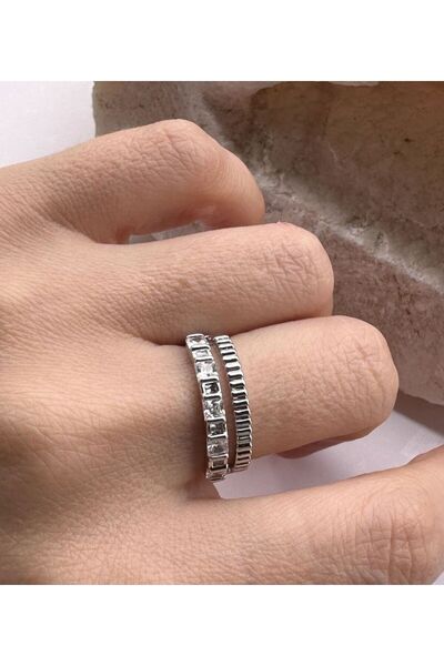 HOŞGÖR ACCESSORIES Women's Xuping Adjustable Zircon Stone Ring