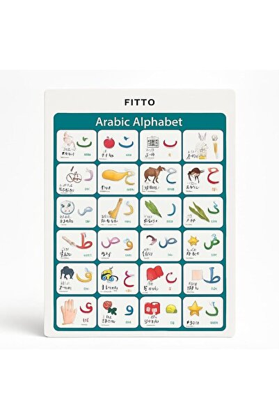 fitto Arabic Letters Poster - Arabic Alphabet Wall Art for Home, Office & Cla...