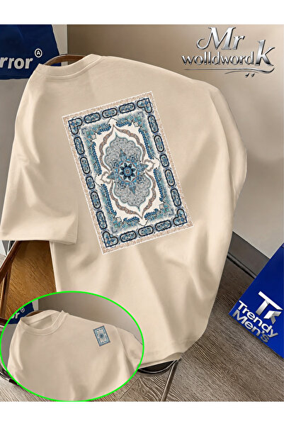 EURO CODE Men's Patterned Printed T-Shirt – Crew Neck, Short Sleeve