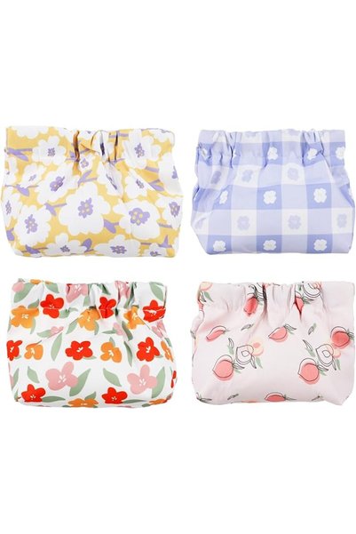 ASKIND 4Pcs Mini Makeup Pouch for Small Purse, Waterproof Lipstick Organizer