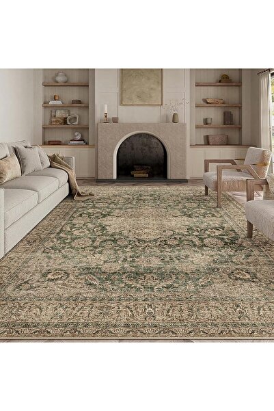 GENERAL PureCozy Green Vintage Living Room Rugs 200x300cm Bedroom Area Rug | ...