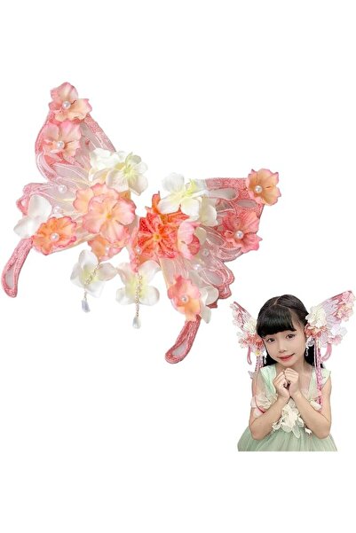 SYOSI Floral Hair Clips with Tassel, Pearl Butterfly Barrettes Vintage Elegan...
