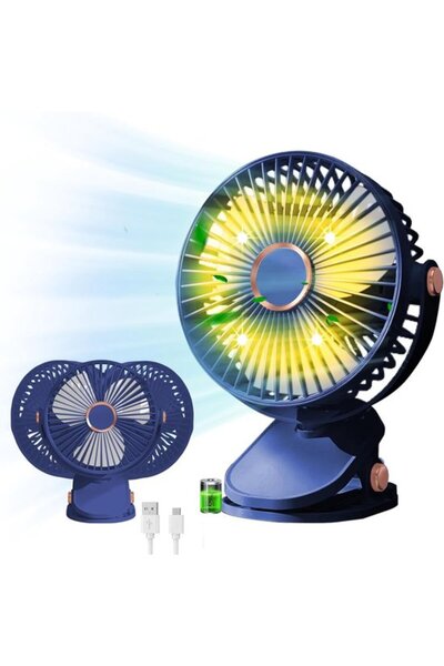 Morvena Picks Ventilator cu clemă - 5 viteze ale vântului - 360 °   Ventilato...
