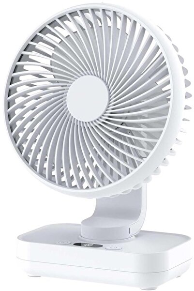 Morvena Picks Ventilator de birou oscilant automat - Silențios (30dB) - USB-C...