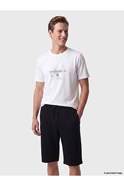 LC Waikiki Quality Parts from Çelebi Store Zero Roba Yaka Men's Printed T-Shirt