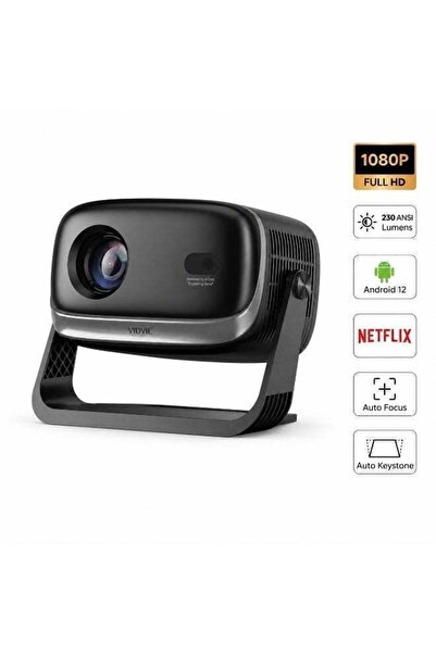 Vidvie Full HD 1080P Smart Portable Projector | Android 12 with Built-in Netf...