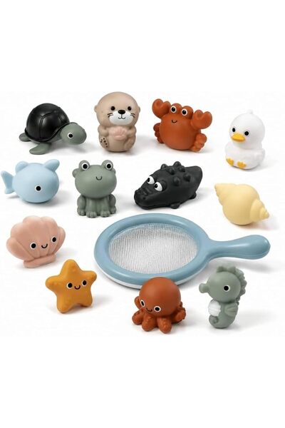 GENERAL Mold-Free Baby Bath Toys, Fully Sealed No-Hole Floating Ocean Set wit...