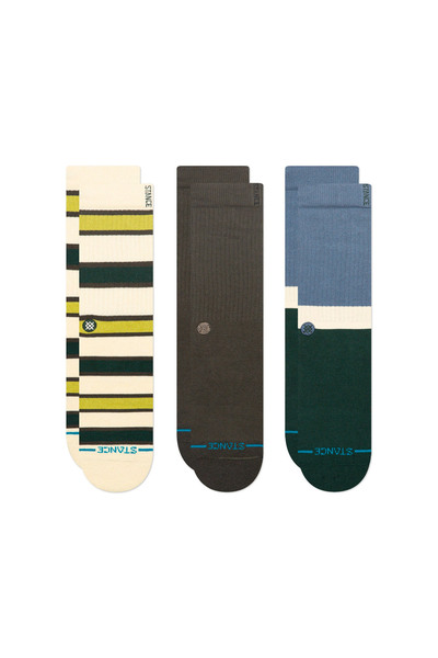 Stance ΤΟ DEVON CREW ΠΑΚΕΤΟ 3 ΤΕΜΑΧΙΩΝ A556C25THE-PIN Χακί L