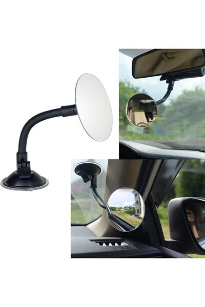 SYOSI Suction Cup Baby Car Mirror, 360° Adjustable HD Convex Wide Angle Rearv...