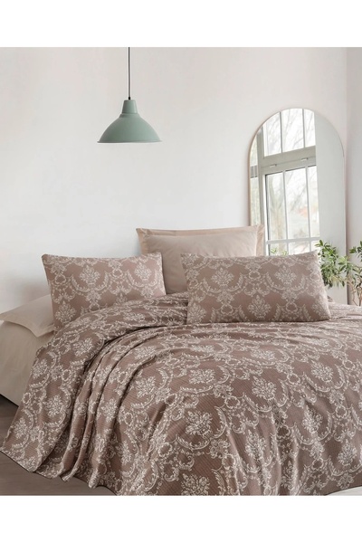 OEM Bed linen set, 100% cotton, 240x220 cm, non-elastic fitted sheet, washabl...