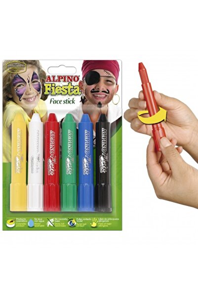 Alpıno Konturovací tužky na obličej 15 g, 6 barev/krabička, Fiesta, černá