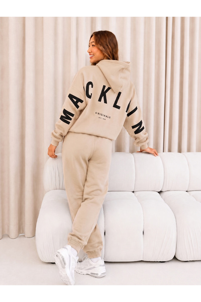 macklin Unisex Women's and Men's Back Printed Oversize 3 Thread Hooded Tracks...