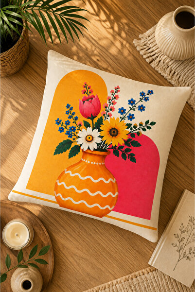 SEVMİŞ HOME Digital Printed Decorative Throw Pillow Cover 43X43 cm – Modern P...