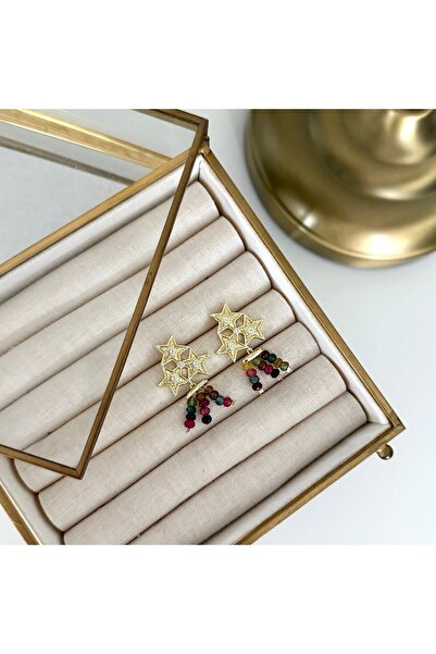 Alice İsstanbul Beaded Crushed Star Earrings