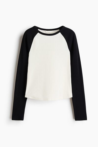 H&M Pamuklu ve Reglan Kollu Üst