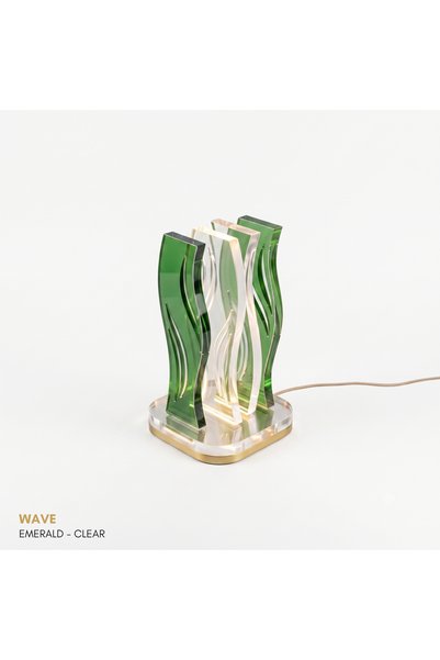 TUVA Wave |   Acrylic Led Table Lamp |   Remote Controlled +100 Color Rgb Amb...