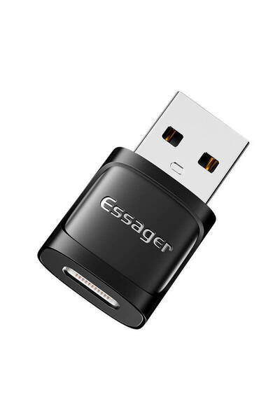 essager Μετατροπέας USB-A male σε USB-C female 1τμχ