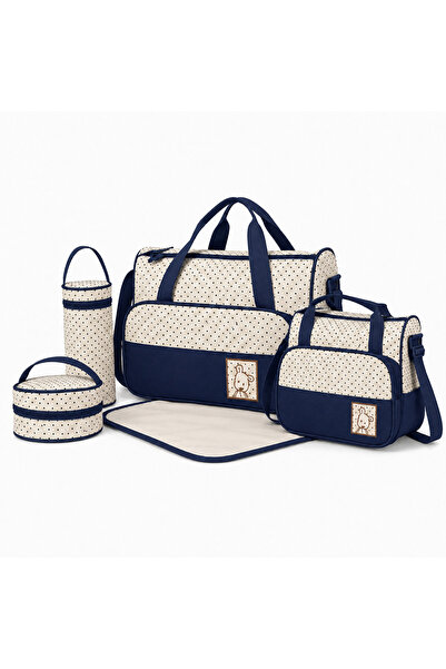 AVYRA Set Genti Bebe 5 Piese Pentru Maternitate Cu Geanta Scutece, Suport Bib...