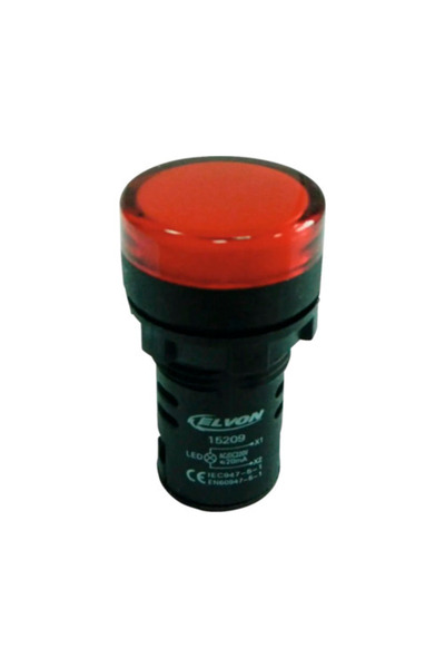 OEM Сигнална лампа Elvon, LED, червена, 220VAC/DC