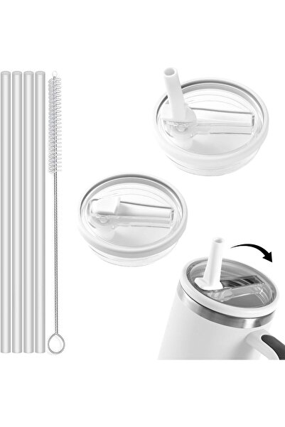 Arabest 2-Pack Tumbler Lids,40 oz Cup Replacement Cover,Leak-Proof,Dustproof,...