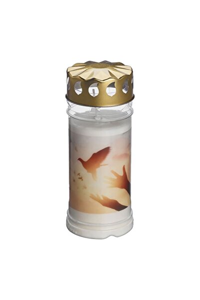 Bolsius Set 3 x Candela din Plastic cu Capac, 5 zile Porumbel - Alb