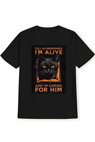 23ERVA 1pc Womens Schrodingers Cat Science Physics TshirtCotton 180gsm.Printe...