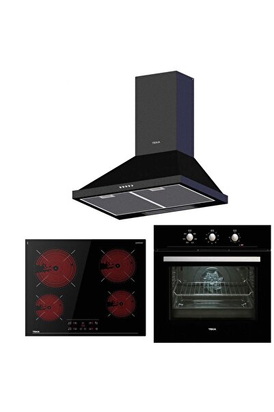 Teka Siyah Ankastre Set ( HE 715 BK - TBC 64010 - DBT 60 )