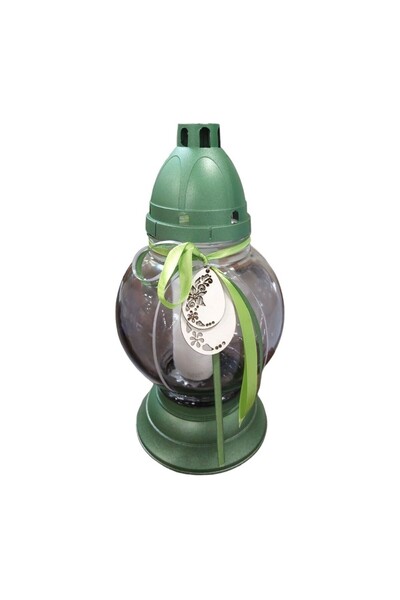 LCA Candela din Sticla, Verde, Model Ou, PM-958-AMV