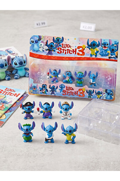 Heribom 6'Lı Paket Stich Figür Oyuncak Seti