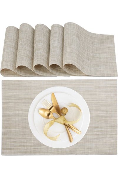 Morvena Picks Set de 6 covorașe - 45x30 cm - Lavabil - Rezistent la căldură -...