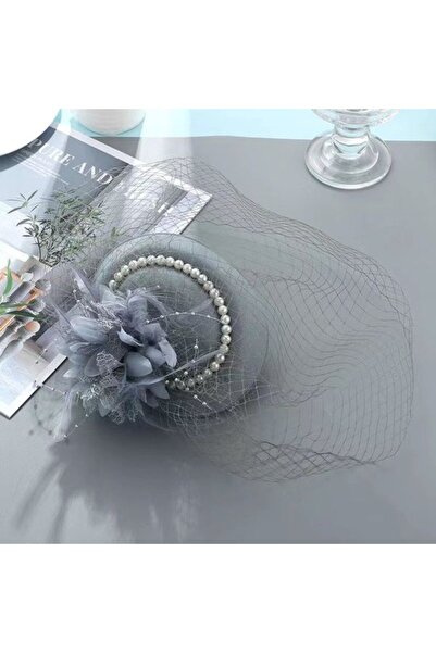 STARSTAR Vintage bridal hat royal blue European/American headdress.