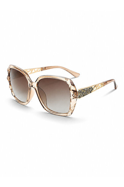 Generic Brand Retro Square Sunglasses, Oversized Gradient Lens, Sparkling Sid...