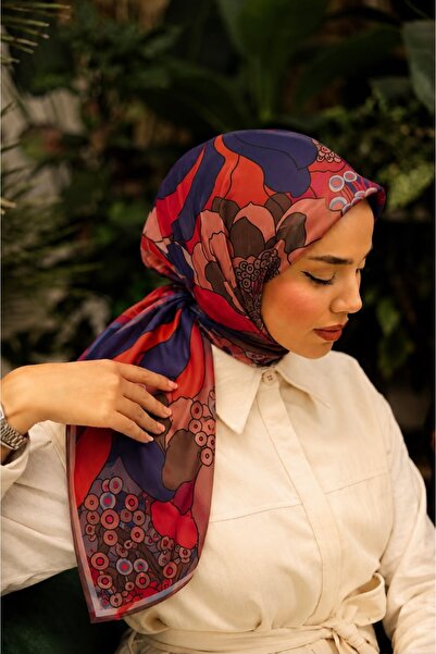 FENZA SCARF Σερέιν 20% Βαμβάκι 80% Βισκόζη Κασκόλ ΜΩΒ 90x90