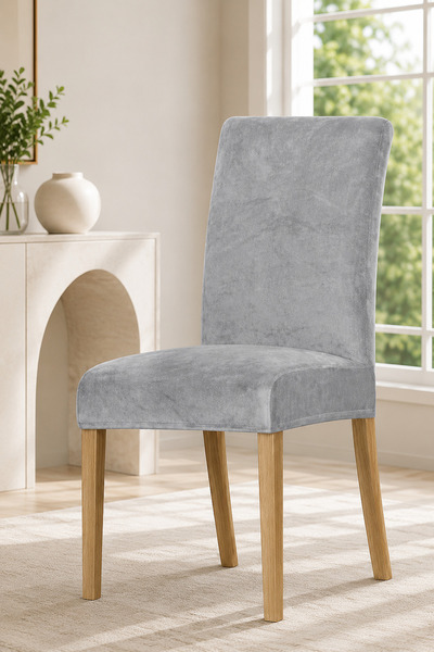 EBRUTESETTÜR Luxury Six-Piece Chair Cover Set Gray