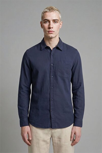 DeFacto 100% Cotton Regular Fit Long Sleeve Shirt D7079Ax26Au