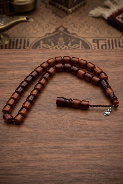 Prestige Crimped Amber Stone 33-Piece Prayer Beads 902859