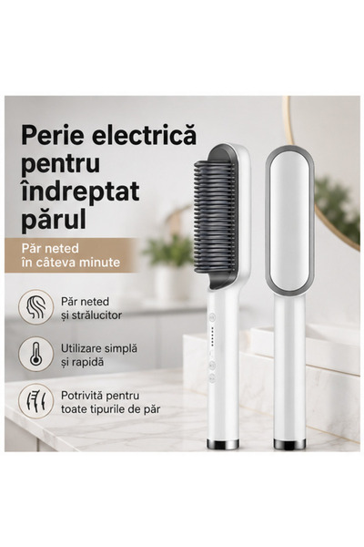 OEM Perie electrică de îndreptat părul, 45W, control temperatură