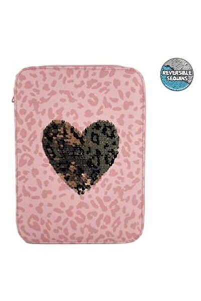 My Way Penar Echipat Dublu Roz Leopard Inima cu Paiete 18x4x23cm -