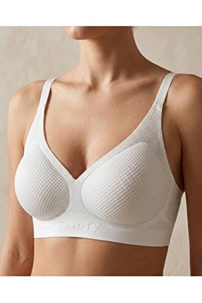 Softwearr Women's Laser Cut Mesh Textured Seamless Unpadded Bra