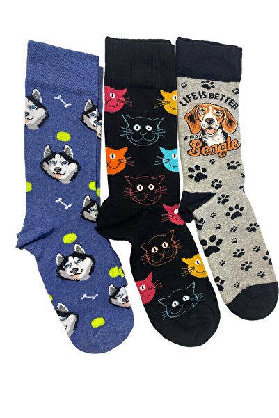 TMR Quality Comfortable Breathable Cute Friends Unisex 3-Piece Socks